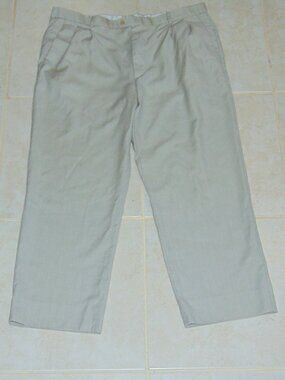 Zanella Mens Dress Pant Size 40X27 Grey Embossed Print Trousers Italy
